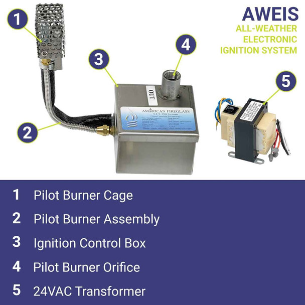 American Fire Products Battery Powered AWEIS System - Standard Capacity (290k BTU/hr) - Whole House Propane - BPAWEISLP