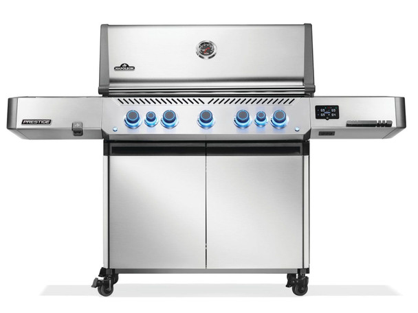 Napoleon Prestige 665 Connected 5-Burner Gas Grill with Infrared Rear Burner, Infrared Side Burner, Rotisserie Kit, WiFi & Bluetooth - P665VXRSIBXSS