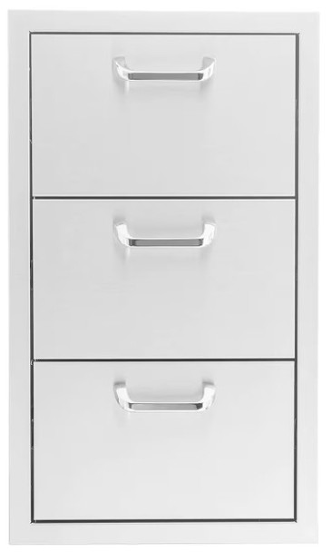 Premium 16-Inch Stainless Steel Triple Access Drawer - BBQ-260-DRW3