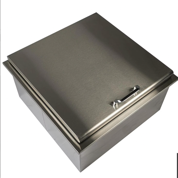 Premium 25-Inch Drop-In Ice Bin Cooler With Condiment Holder - BBQ-260-DI