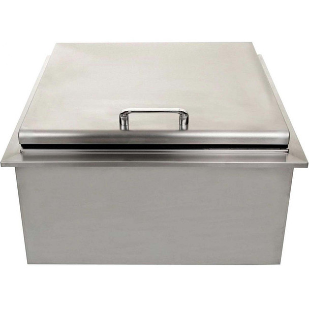Premium 18-Inch Drop-In Ice Bin Cooler With Condiment Holder - BBQ-260-18DI