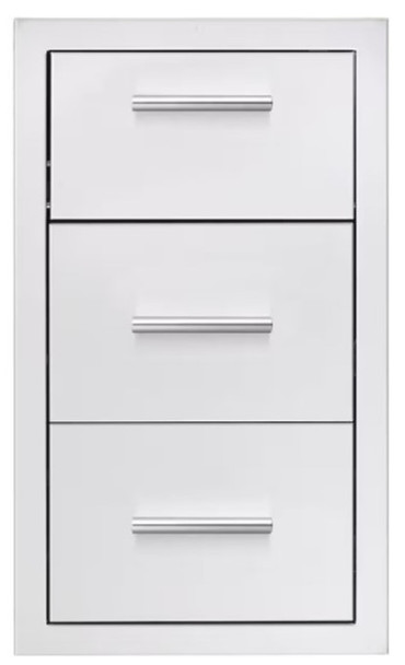 Summerset 17 Inch Vertical 2-Drawer & Paper Towel Holder Combo Masonry Frame Return