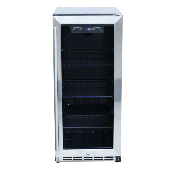Summerset 15 Inch Outdoor Rated Fridge w/ Glass Door - RFR-15G