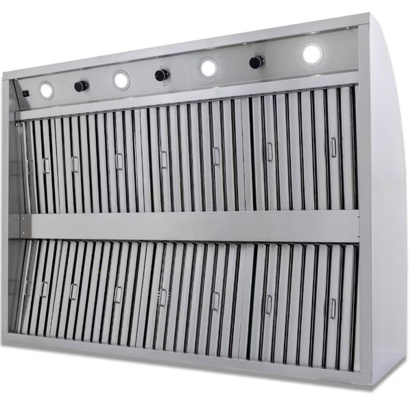 Blaze 48-Inch Stainless Steel Vent Hood - 2000 CFM - BLZ-48-VHOOD