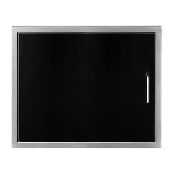 Wildfire 27-Inch Black 304 Stainless Steel Reversible-Hinged Horizontal Single Access Door