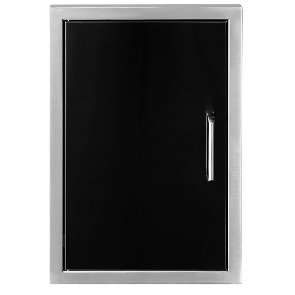 Wildfire 20-Inch Black 304 Stainless Steel Reversible-Hinged Vertical Single Access Door