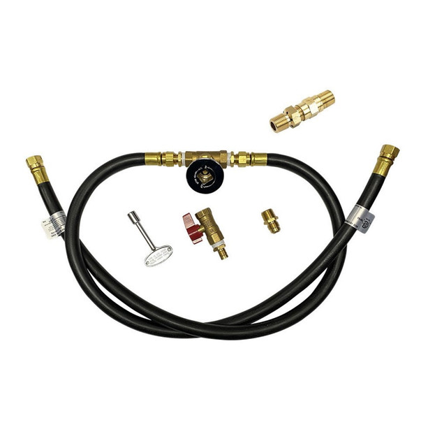 American Fire Products 24" Round Stainless Steel Flat Pan with AWEIS System (18" Ring) - Propane - SS-RFPAWEIS-P-24