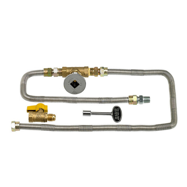 American Fire Products 30" Round Stainless Steel Flat Pan with AWEIS System (18" Ring) - Natural Gas - SS-RFPAWEIS-N-30