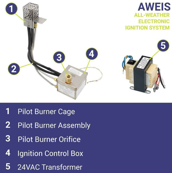 American Fire Products 30" Round Stainless Steel Flat Pan with AWEIS System (18" Ring) - Natural Gas - SS-RFPAWEIS-N-30