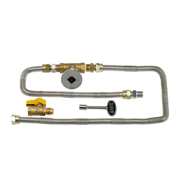 American Fire Products 36" Round Stainless Steel Flat Pan with AWEIS System (18" Ring) - Natural Gas - SS-RFPAWEIS-P-36