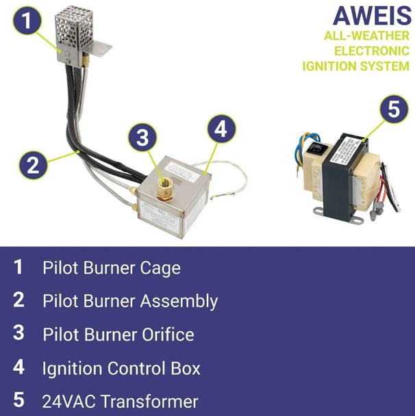 American Fire Products 36" Round Stainless Steel Flat Pan with AWEIS System (18" Ring) - Natural Gas - SS-RFPAWEIS-P-36