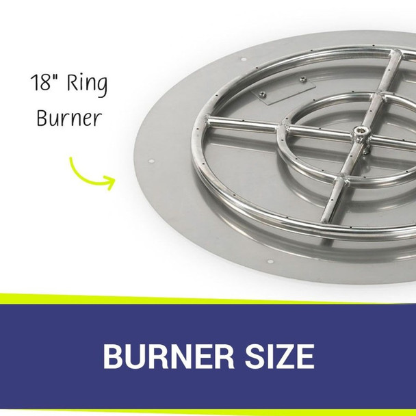 American Fire Products 24" Round Stainless Steel Flat Pan With 18" Fire Ring - SS-RFP-24-ASBL