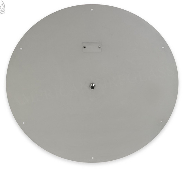 American Fire Products 30" Round Stainless Steel Flat Pan With 18" Fire Ring - SS-RFP-30-ASBL