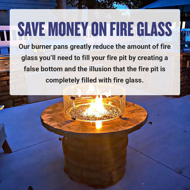 American Fire Products 19” Round Oil Rubbed Bronze Drop-In Pan with 12” Ring Burner - OB-RSP-19-ASBL