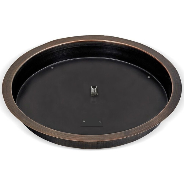American Fire Products 19” Round Oil Rubbed Bronze Drop-In Pan with 12” Ring Burner - OB-RSP-19-ASBL