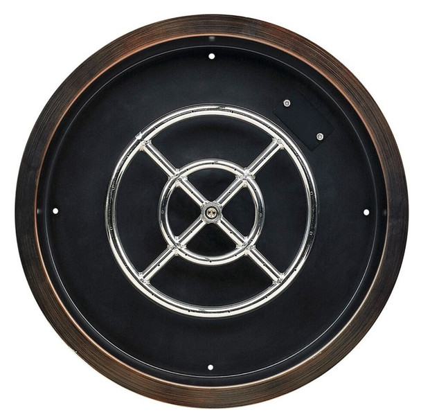 American Fire Products 19” Round Oil Rubbed Bronze Drop-In Pan with 12” Ring Burner - OB-RSP-19-ASBL