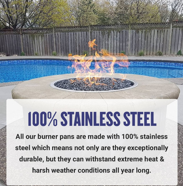 American Fire Products 19” Round Oil Rubbed Bronze Drop-In Pan with 12” Ring Burner - OB-RSP-19-ASBL