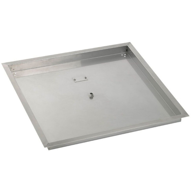 American Fire Products 30" Stainless Steel Square Drop In Pan With 18" Ring - SS-SQP-30-ASBL