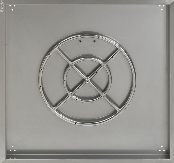 American Fire Products 30" Stainless Steel Square Drop In Pan With 18" Ring - SS-SQP-30-ASBL