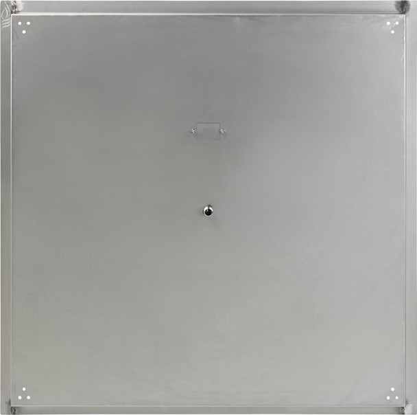 American Fire Products 36" Stainless Steel Square Drop In Pan With 18" Fire Ring - SS-SQP-36-ASBL