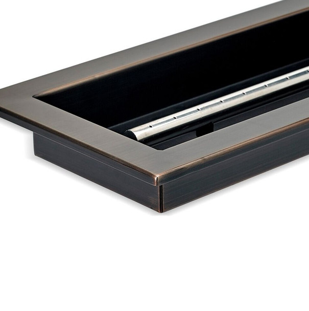 American Fire Products 18" x 6" Oil Rubbed Bronze Rectangular Drop-In Fire Pit Pan - OB-AFPP-18