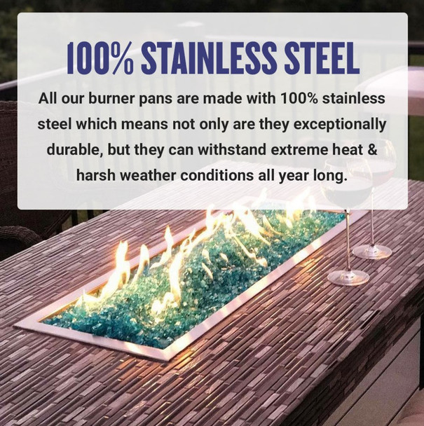 American Fire Products 18" x 6" Oil Rubbed Bronze Rectangular Drop-In Fire Pit Pan - OB-AFPP-18