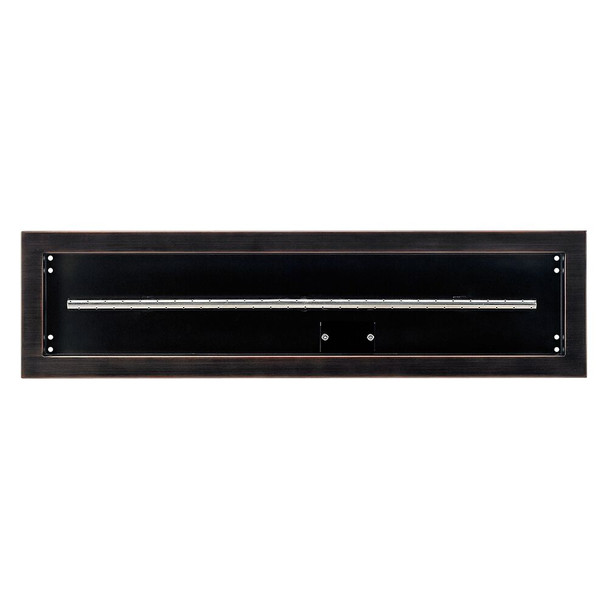 American Fire Products 30" x 6" Oil Rubbed Bronze Linear Drop-In Fire Pit Pan - OB-LCB-30