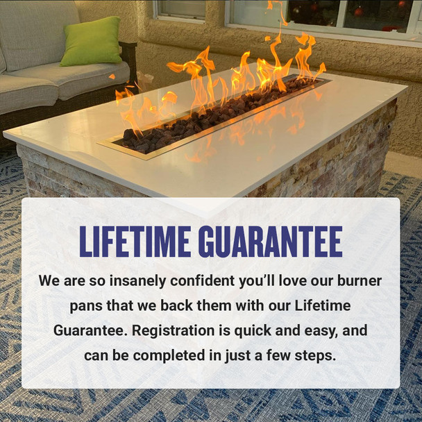 American Fire Products 30" x 6" Oil Rubbed Bronze Linear Drop-In Fire Pit Pan - OB-LCB-30