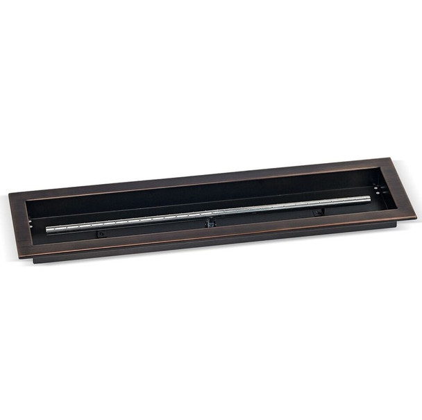 American Fire Products 30" x 6" Oil Rubbed Bronze Linear Drop-In Fire Pit Pan - OB-LCB-30