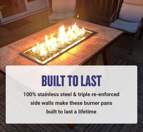 American Fire Products 60" x 6" Oil Rubbed Bronze Linear Drop-In Fire Pit Pan