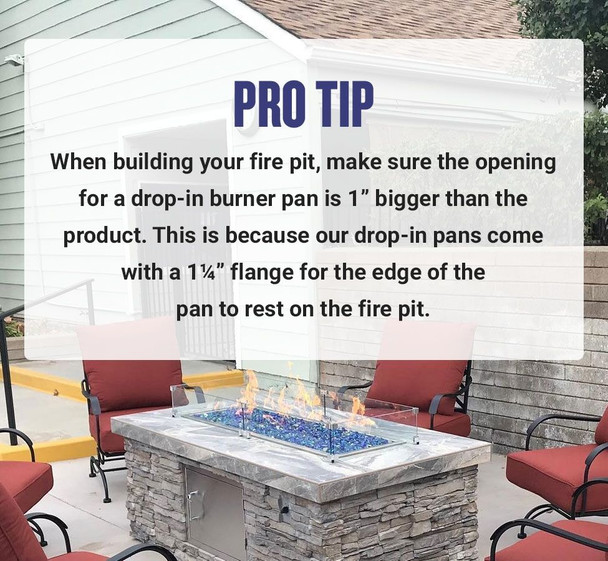 American Fire Products 60" x 6" Oil Rubbed Bronze Linear Drop-In Fire Pit Pan