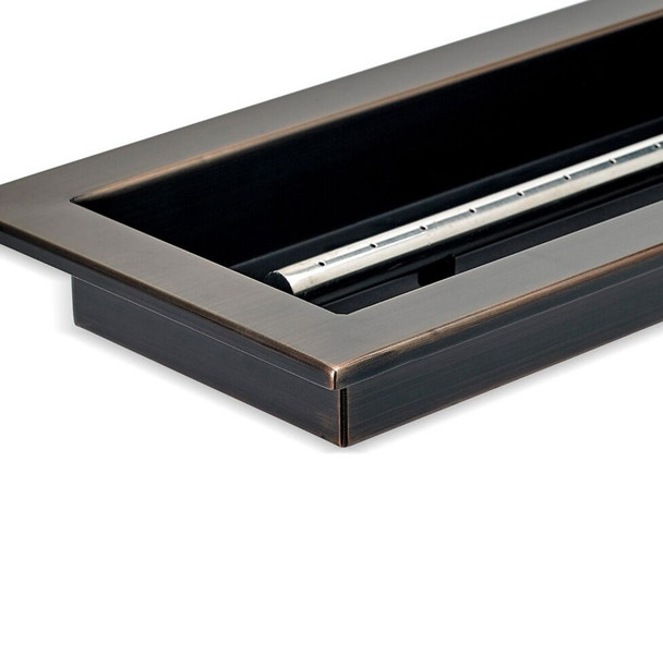 American Fire Products 60" x 6" Oil Rubbed Bronze Linear Drop-In Fire Pit Pan