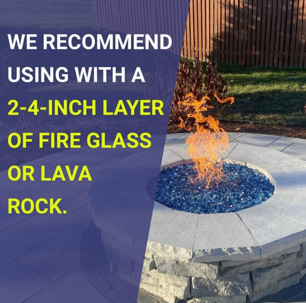 American Fire Products 24" Double-Ring Stainless Steel Burner with a 1/2" Inlet - SS-FR-24