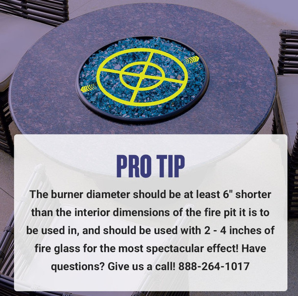 American Fire Products 18” Double-Ring Black Steel Burner with a 1/2" Inlet - BK-FR-18