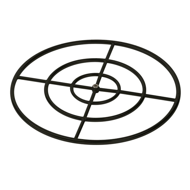 American Fire Products 30” Triple-Ring Black Steel Burner with a 3/4" Inlet - BK-FR-30