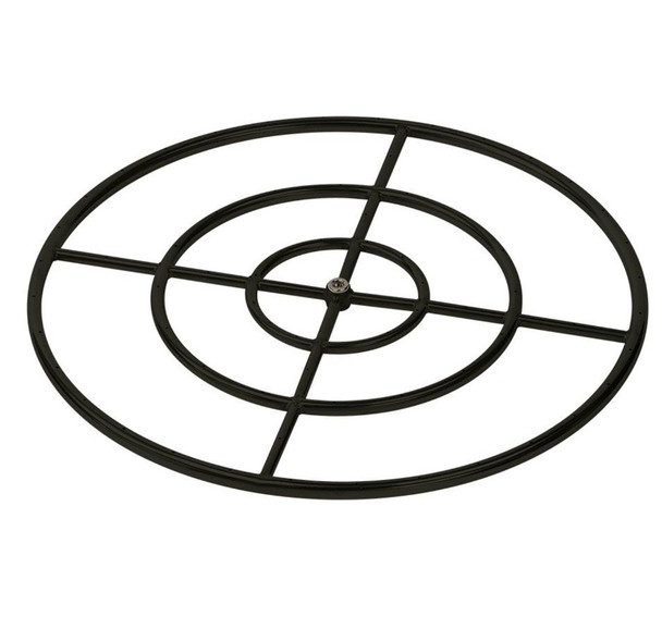 American Fire Products 30” Triple-Ring Black Steel Burner with a 3/4" Inlet - BK-FR-30