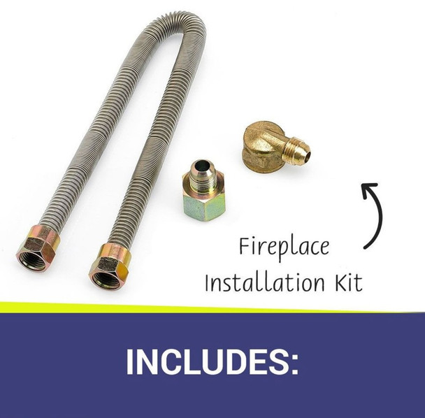 American Fire Products 24" x 6" Stainless Steel H-Style Burner - Natural Gas - SS-H-24