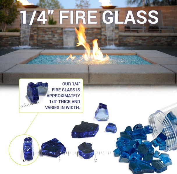 American Fire Glass 1/4" Gold Reflective - AFF-GDRF-10