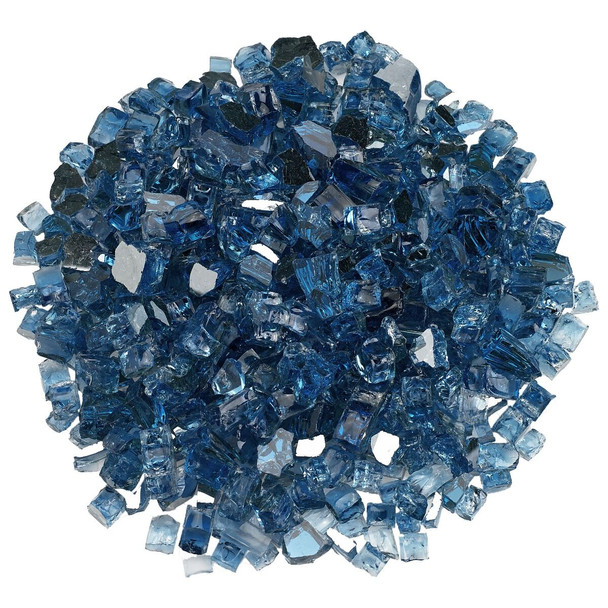 American Fire Glass - 1/2" Pacific Blue Reflective - AFF-PABLRF12-10