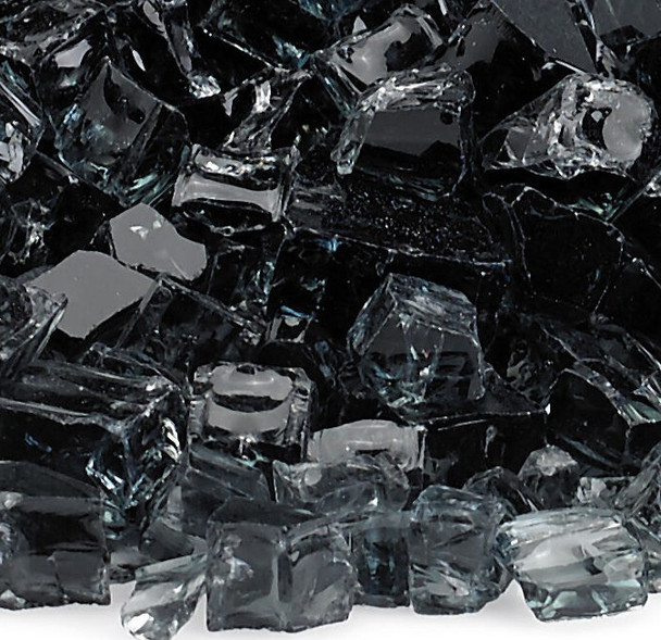 American Fire Glass 1/2" Black - AFF-BLK12-10