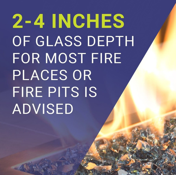 American Fire Glass 1/2" Pacific Blue - AFF-PABL12-10