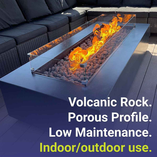 American Fire Products Medium Gray Lava Stone (1" - 2") - LAVAST-M