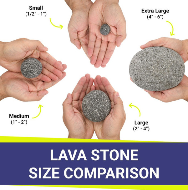 American Fire Products Medium Gray Lava Stone (1" - 2") - LAVAST-M