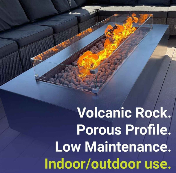 American Fire Products Medium Gray Lava Stone (1" - 2") - LAVAST-M