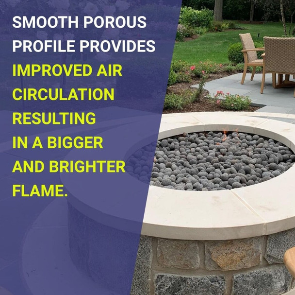 American Fire Products Medium Gray Lava Stone (1" - 2") - LAVAST-M