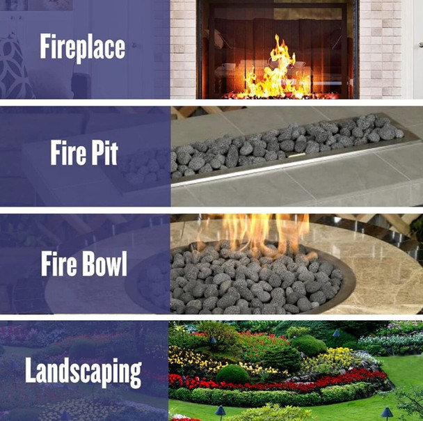 American Fire Products Extra Large Gray Lava Stones (4" - 6") - LAVAST-XL