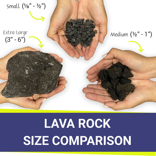 American Fire Products Small Black Lava Rock 10 Pounds - LAVA-S-10