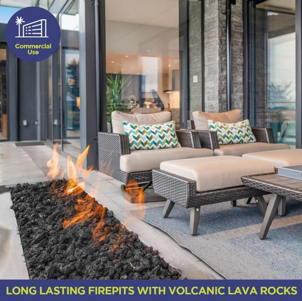 American Fire Products Small Black Lava Rock 10 Pounds - LAVA-S-10