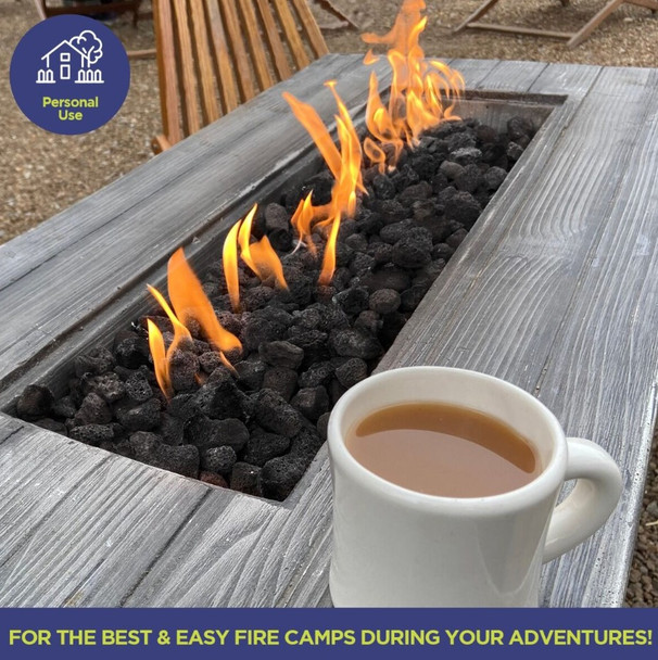 American Fire Products Small Black Lava Rock 40 Pounds - LAVA-S-40