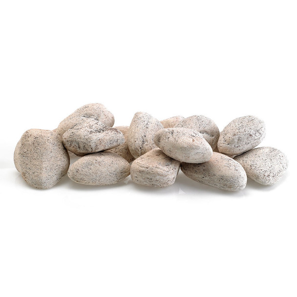 American Fire Products Cottage White Lite Stones Set - 15 Stone Set - AFG-LSTONE-CW-15